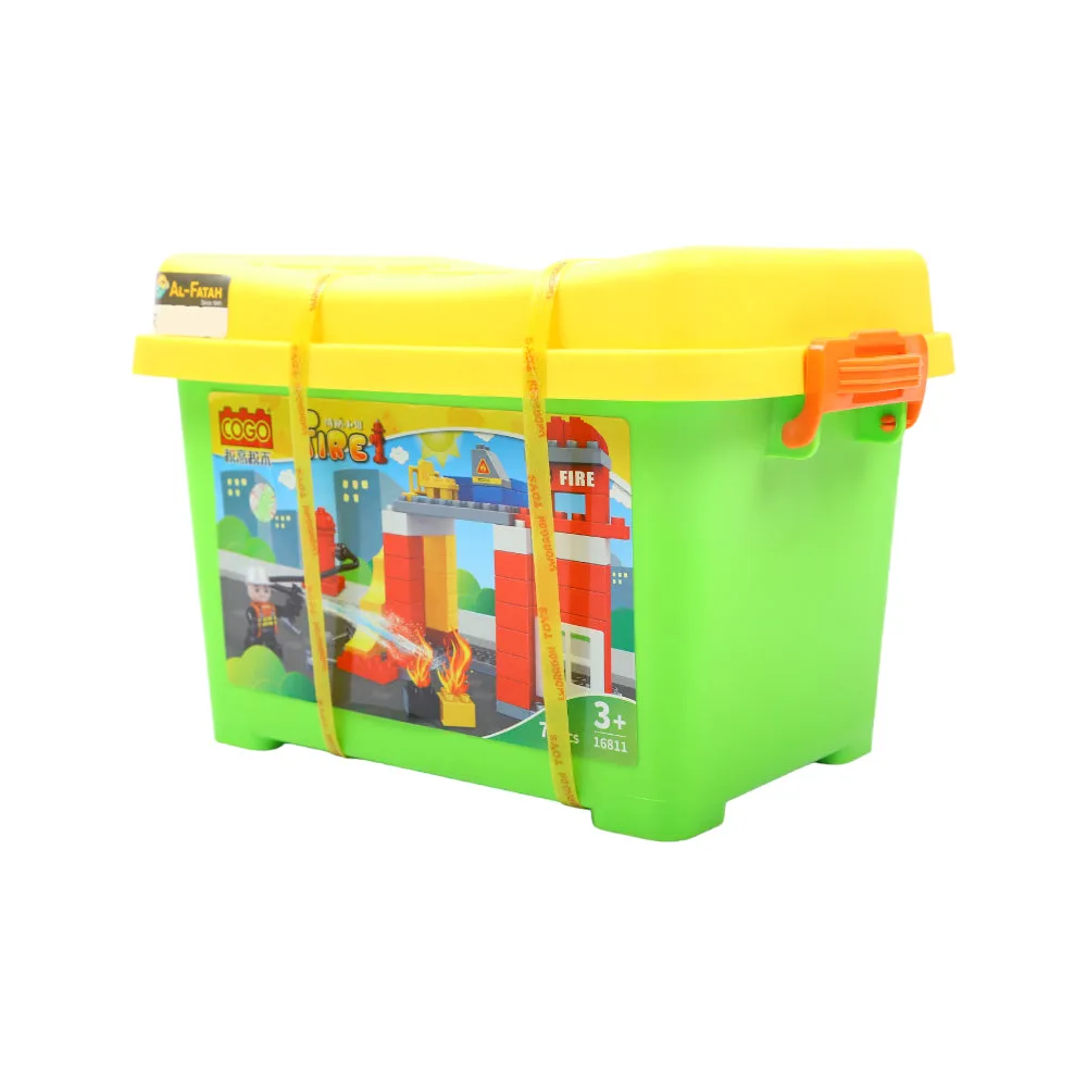 16811 COGO FIRE RESCUE BLOCKS IN BUCKET 74PC H.B
