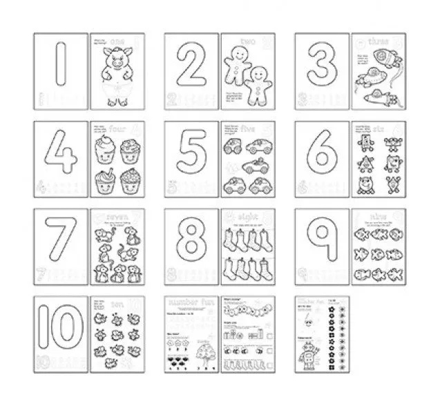 [3-Pack] Orchard Toys Number Colouring Book