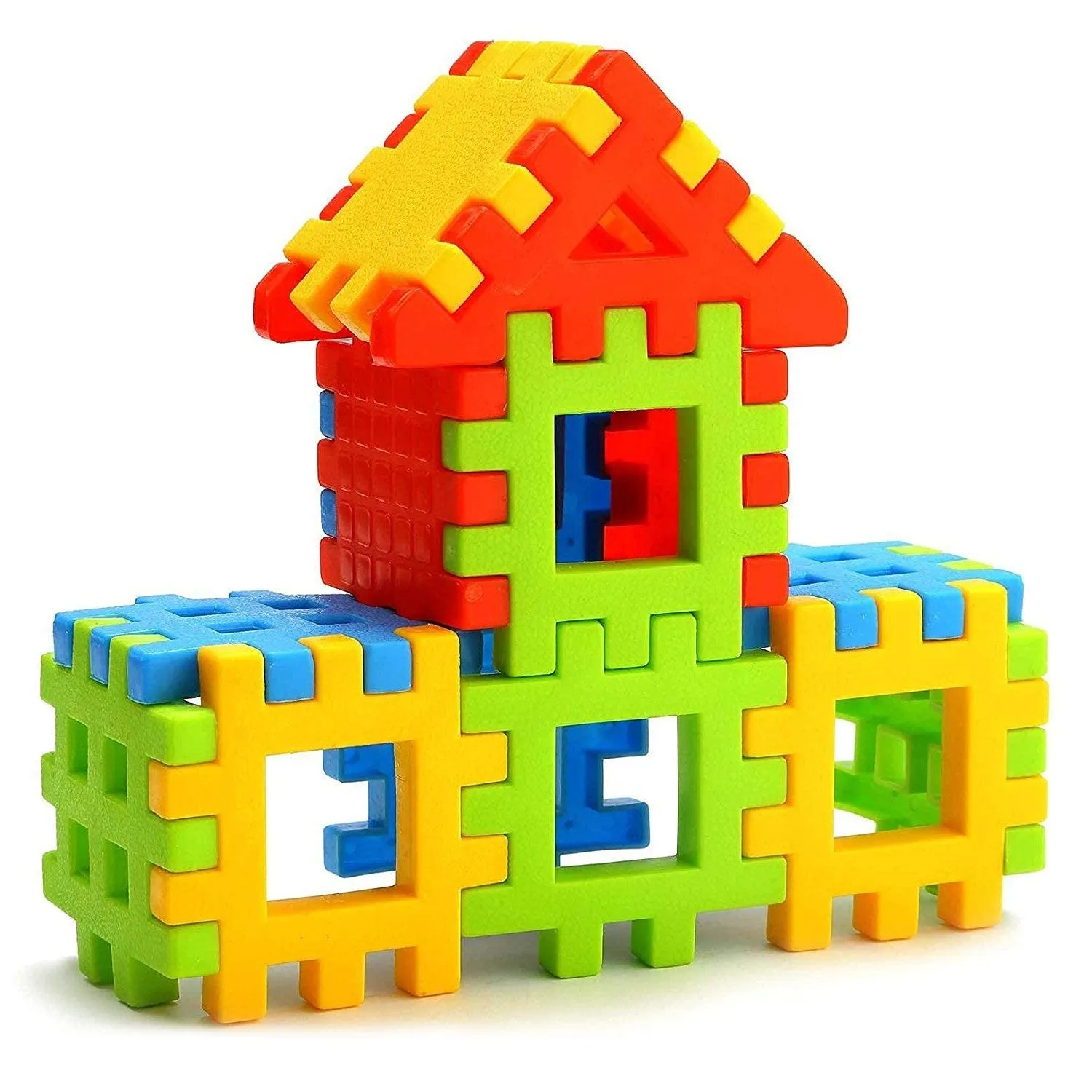 8038  Blocks House Multi Color Building Blocks with Smooth Rounded Edges (110Pc Set)