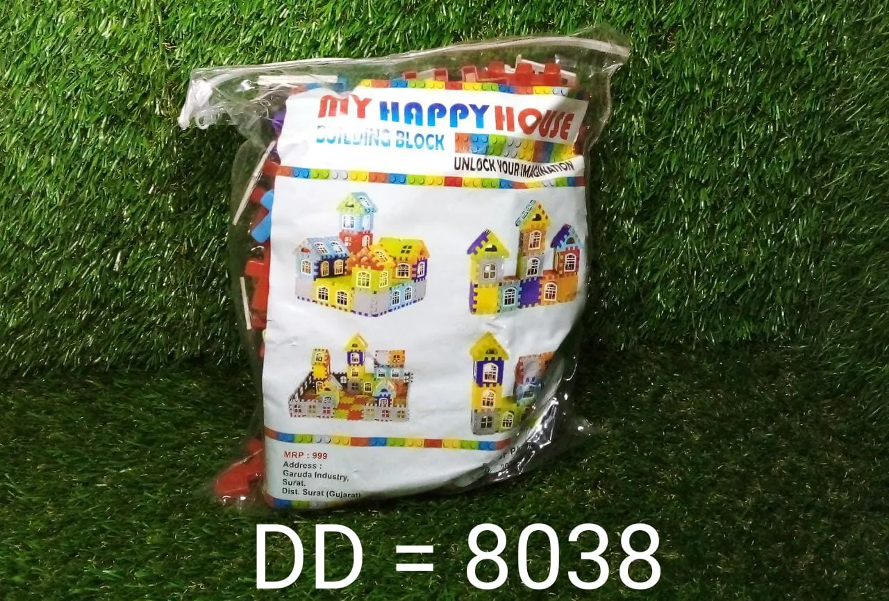 8038  Blocks House Multi Color Building Blocks with Smooth Rounded Edges (110Pc Set)