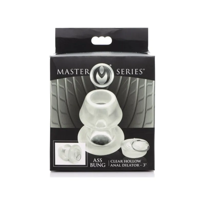 Ass Bung Clear Hollow Anal Dilator 3in Medium