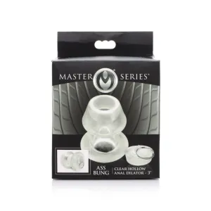 Ass Bung Clear Hollow Anal Dilator 3in Medium