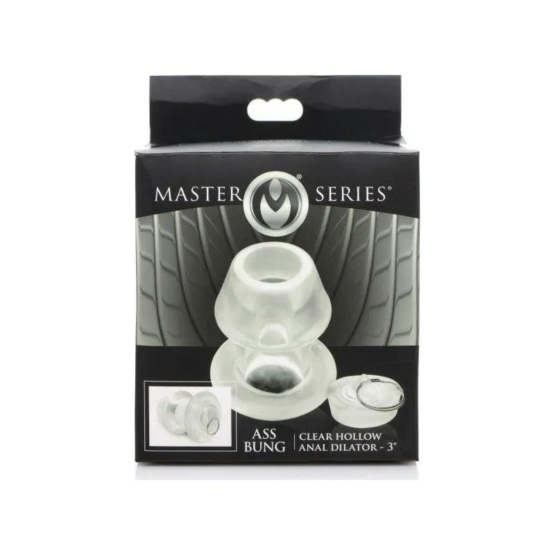 Ass Bung Clear Hollow Anal Dilator 3in Medium