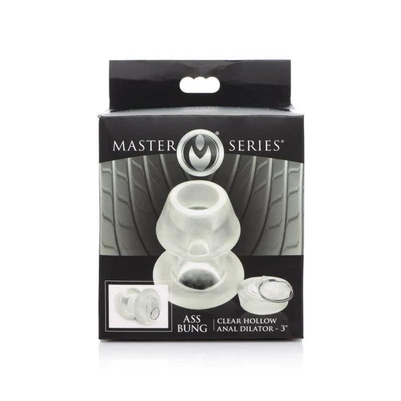 Ass Bung Clear Hollow Anal Dilator 3in Medium