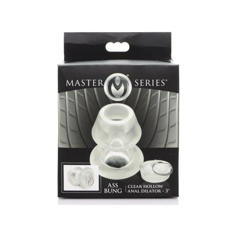 Ass Bung Clear Hollow Anal Dilator 3in Medium