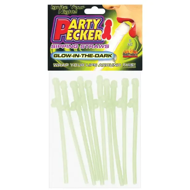 Bachelorette Party Pecker Sipping Straws -Pack Of 10