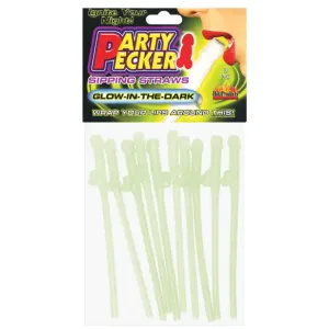 Bachelorette Party Pecker Sipping Straws -Pack Of 10