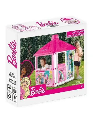 Barbie City House - Design is in the plastic and will not peel off and is the perfect addition to any garden, with front door and side windows and a chimney -1610
