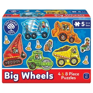 Big Wheels - Set of Four Jigsaw Puzzles with Play Pieces by Orchard Toys