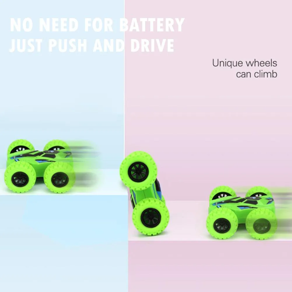 Car Models Funny Kids Inertia Vehicle Model Toy Double-sided Dump Acrobatic Climbing Children Cool Birthday Gift 7.5X7X3CM