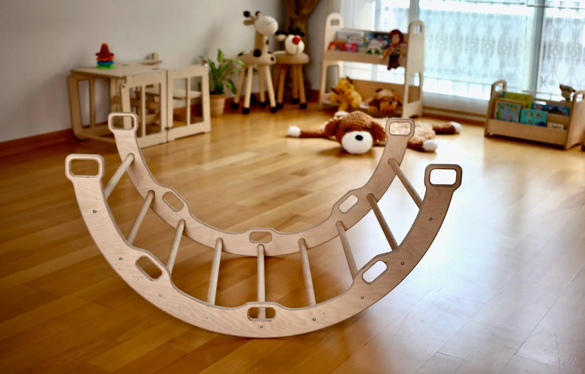 Climbing Arch/Rocker With 2 Ramps | Best Montessori Toys for 1-Year-Olds