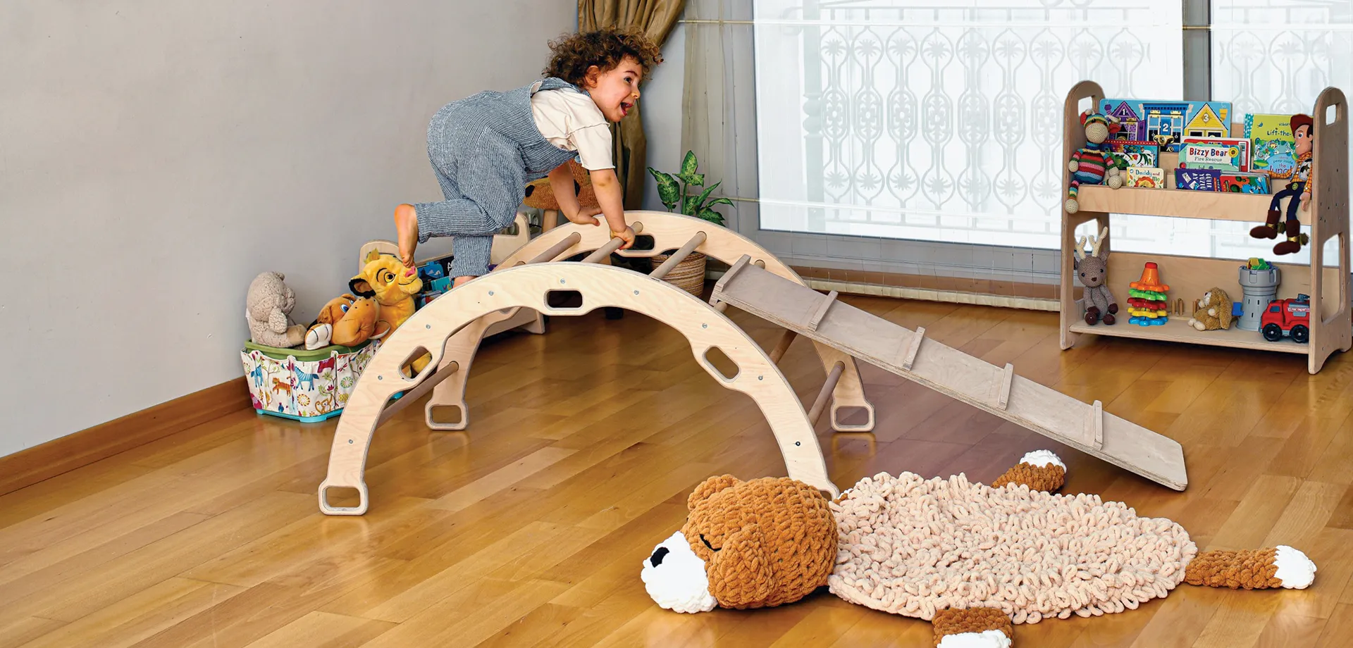 Climbing Arch/Rocker With 2 Ramps | Best Montessori Toys for 1-Year-Olds