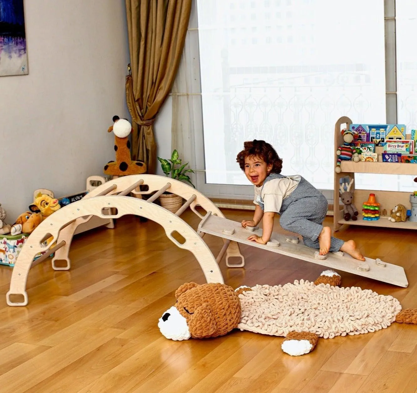Climbing Arch/Rocker With 2 Ramps | Best Montessori Toys for 1-Year-Olds