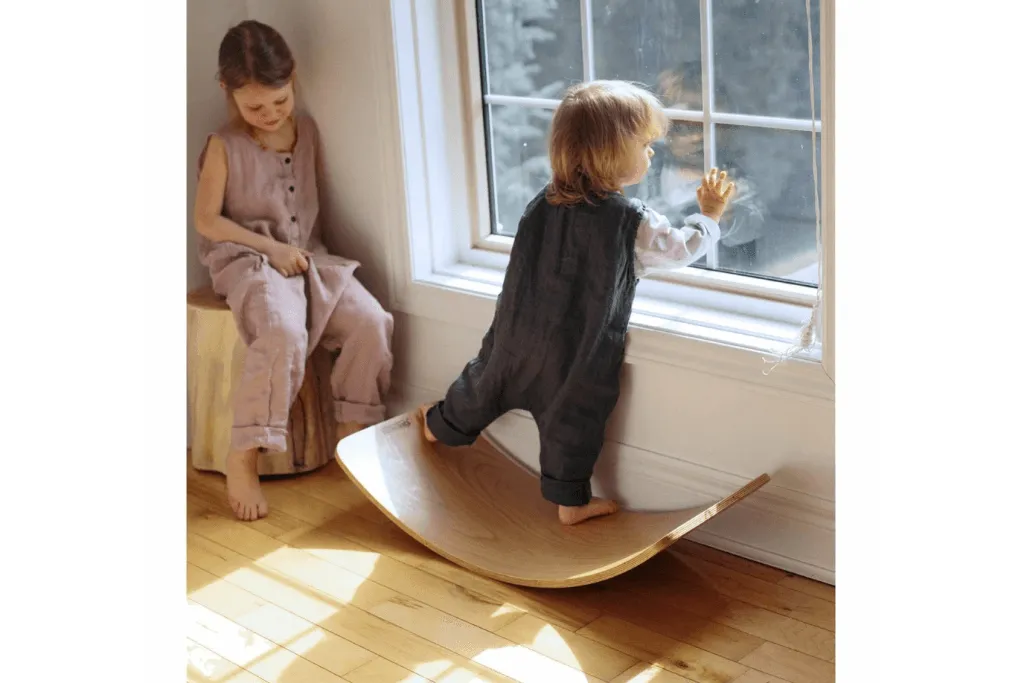 Climbing Bundle #3 - Kinderfeets Balance Board   Montessori Climbing Triangle   Ramp
