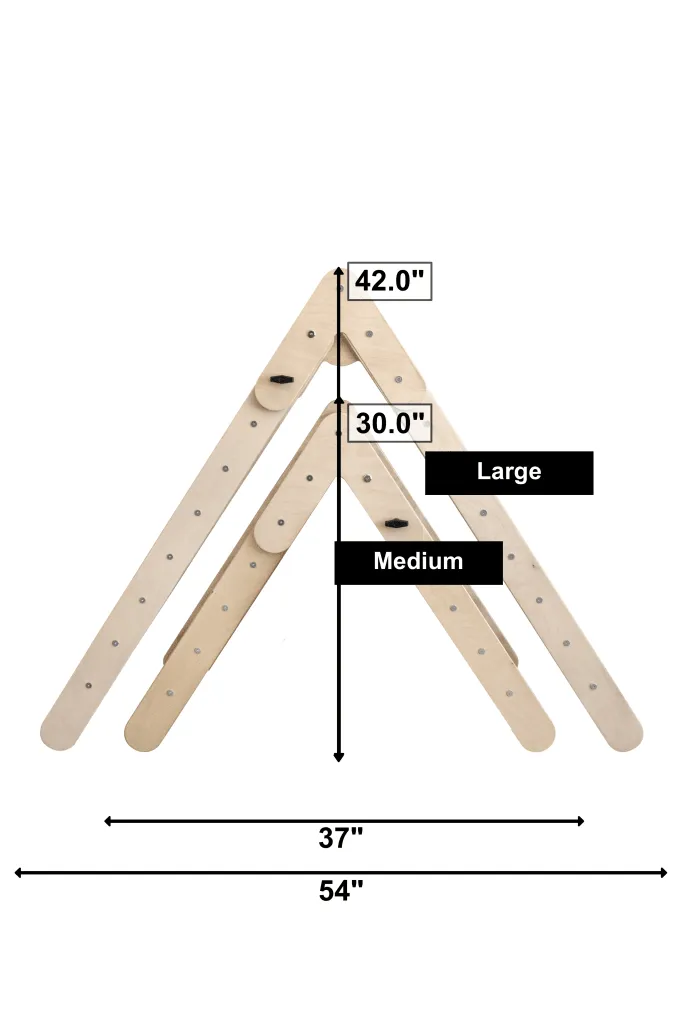 Climbing Bundle #3 - Kinderfeets Balance Board   Montessori Climbing Triangle   Ramp
