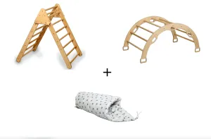 Climbing Triangle - Arch / Rocker - Star Pillow | Foldable Montessori Climbing Set