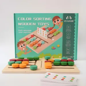 Colour Sorting Wooden Toys for Kids Age 3 