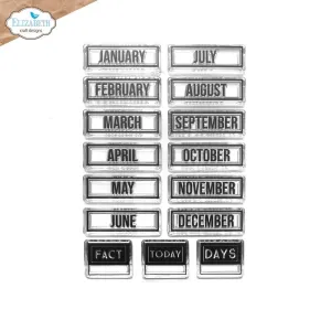 Elizabeth Craft Clear Stamps Months