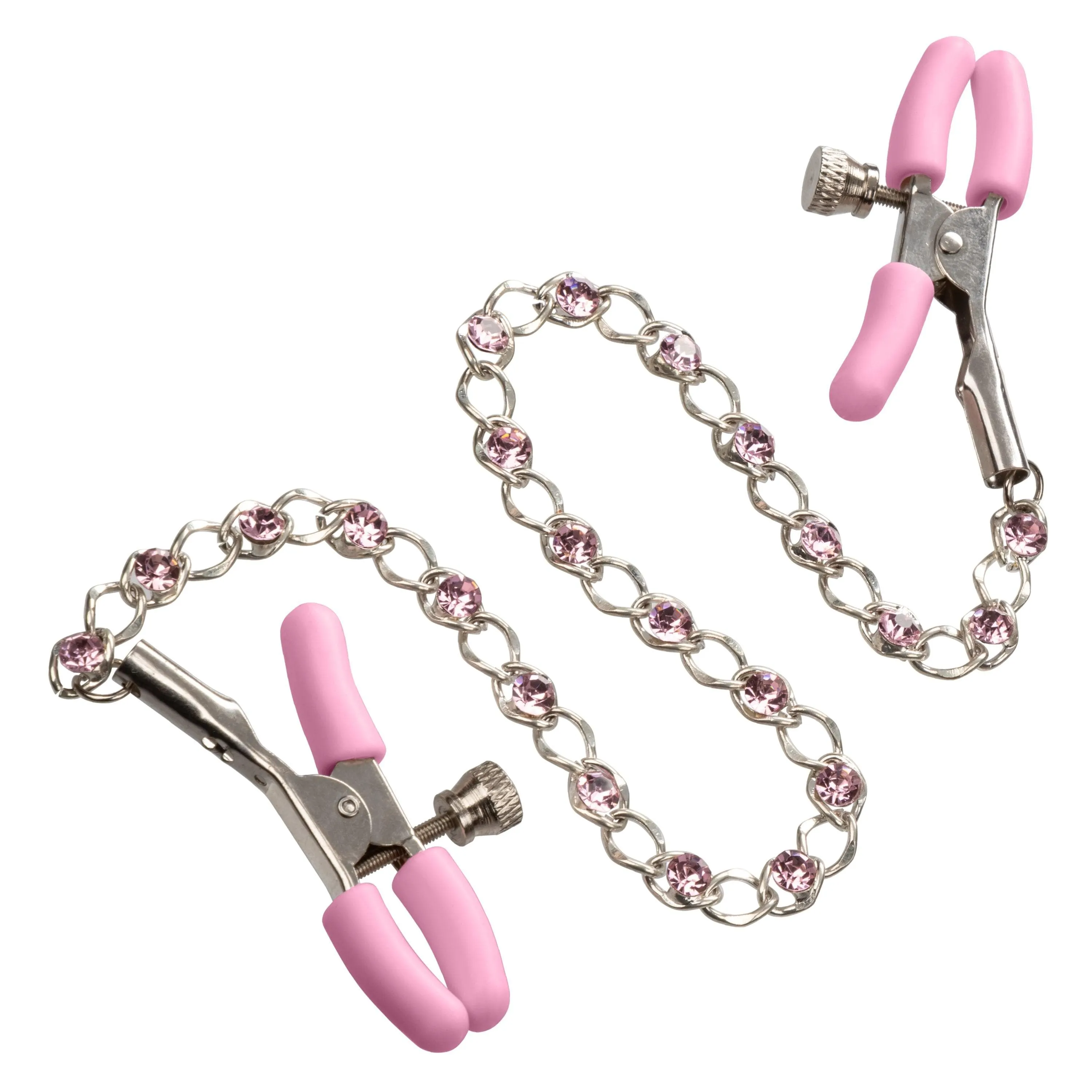 First Time Crystal Fully Adjustable Nipple Teasers With Chain