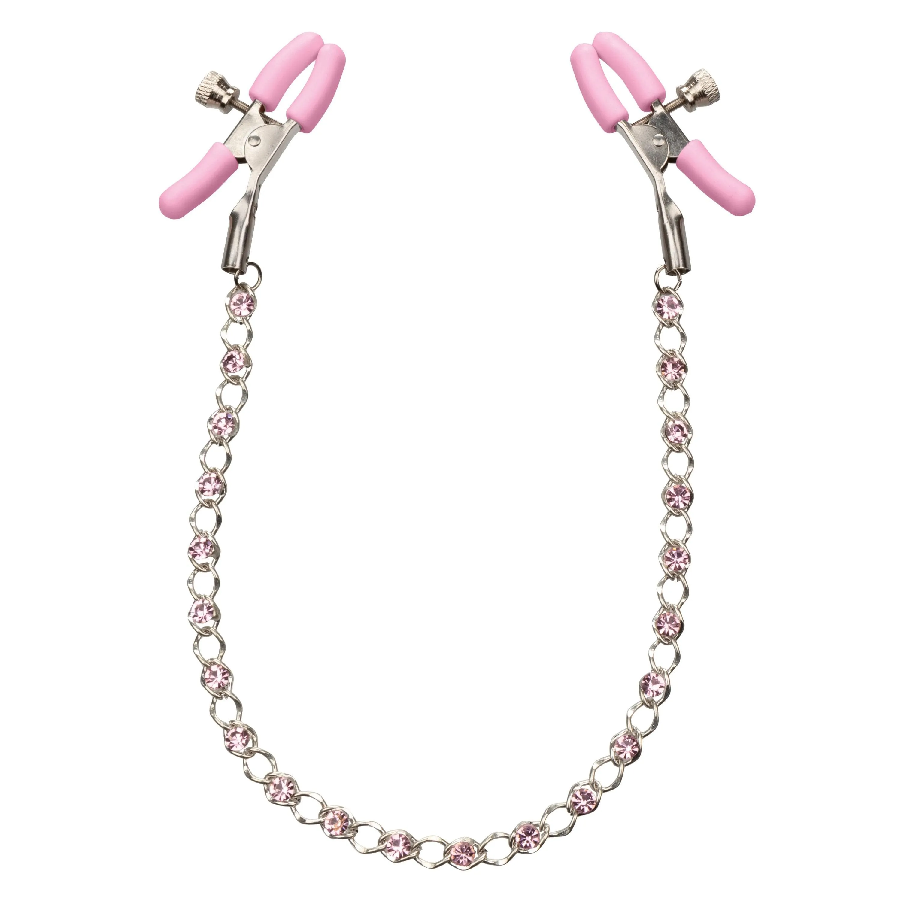 First Time Crystal Fully Adjustable Nipple Teasers With Chain