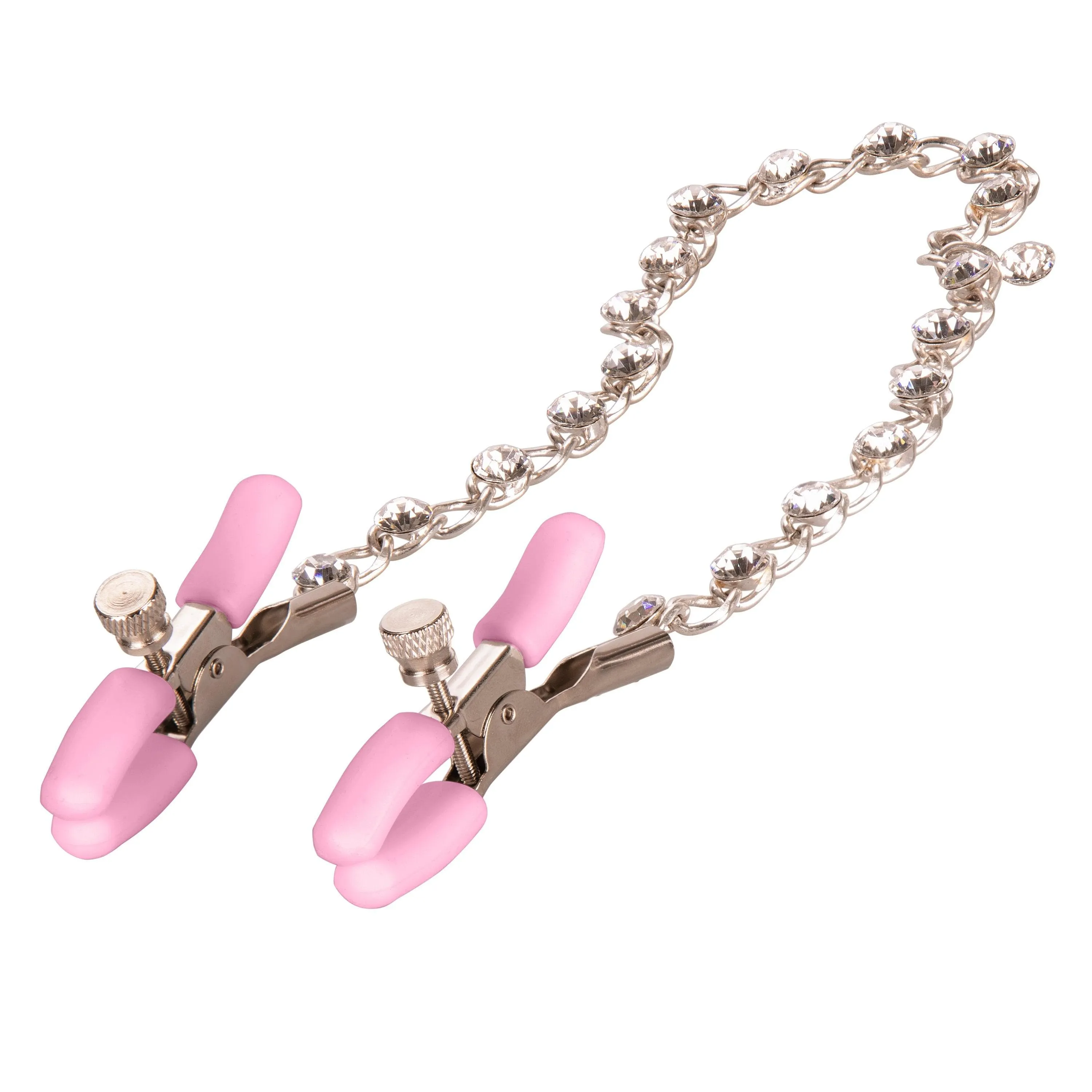 First Time Crystal Fully Adjustable Nipple Teasers With Chain