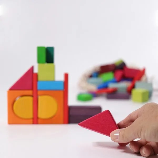 Grimm's wooden building blocks set of 60