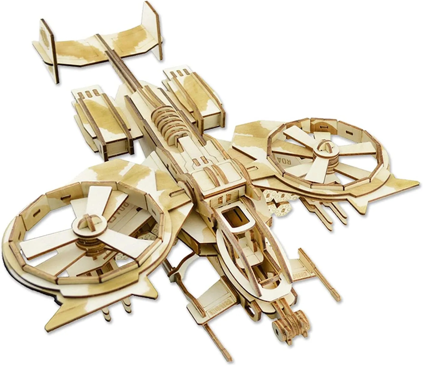 Hands Craft Airplane DIY 3D Wooden Puzzle Model Kit - Laser Cut Wooden Puzzle Craft Kit, Brain Teaser and Educational STEM DIY Building Model Toy，Fighter Jet