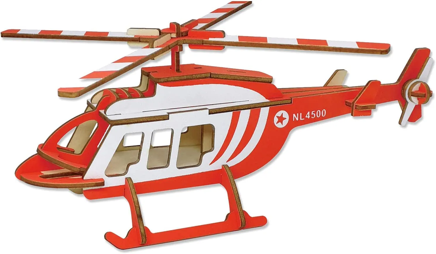 Hands Craft Airplane DIY 3D Wooden Puzzle Model Kit - Laser Cut Wooden Puzzle Craft Kit, Brain Teaser and Educational STEM DIY Building Model Toy，Fighter Jet