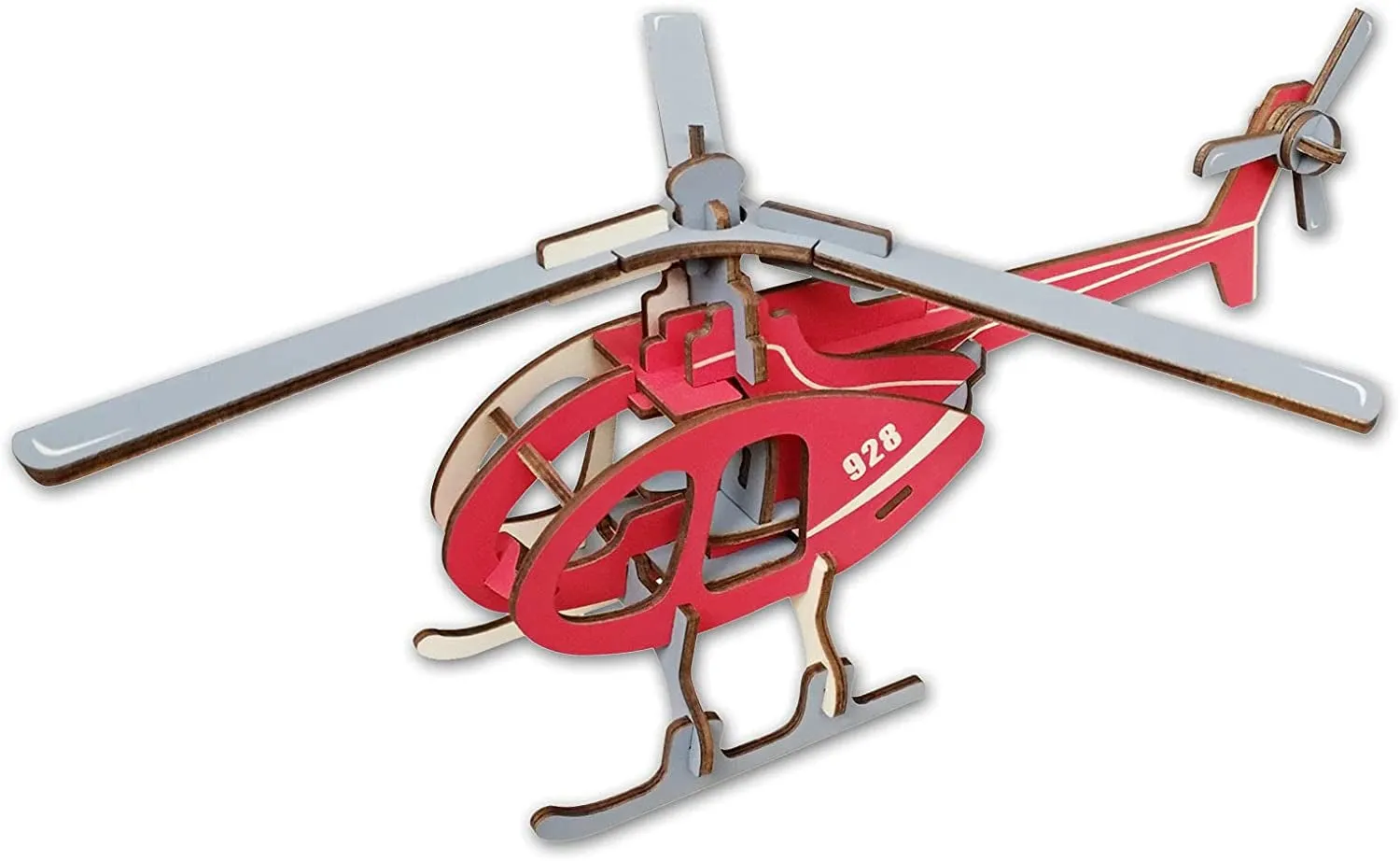 Hands Craft Airplane DIY 3D Wooden Puzzle Model Kit - Laser Cut Wooden Puzzle Craft Kit, Brain Teaser and Educational STEM DIY Building Model Toy，Fighter Jet