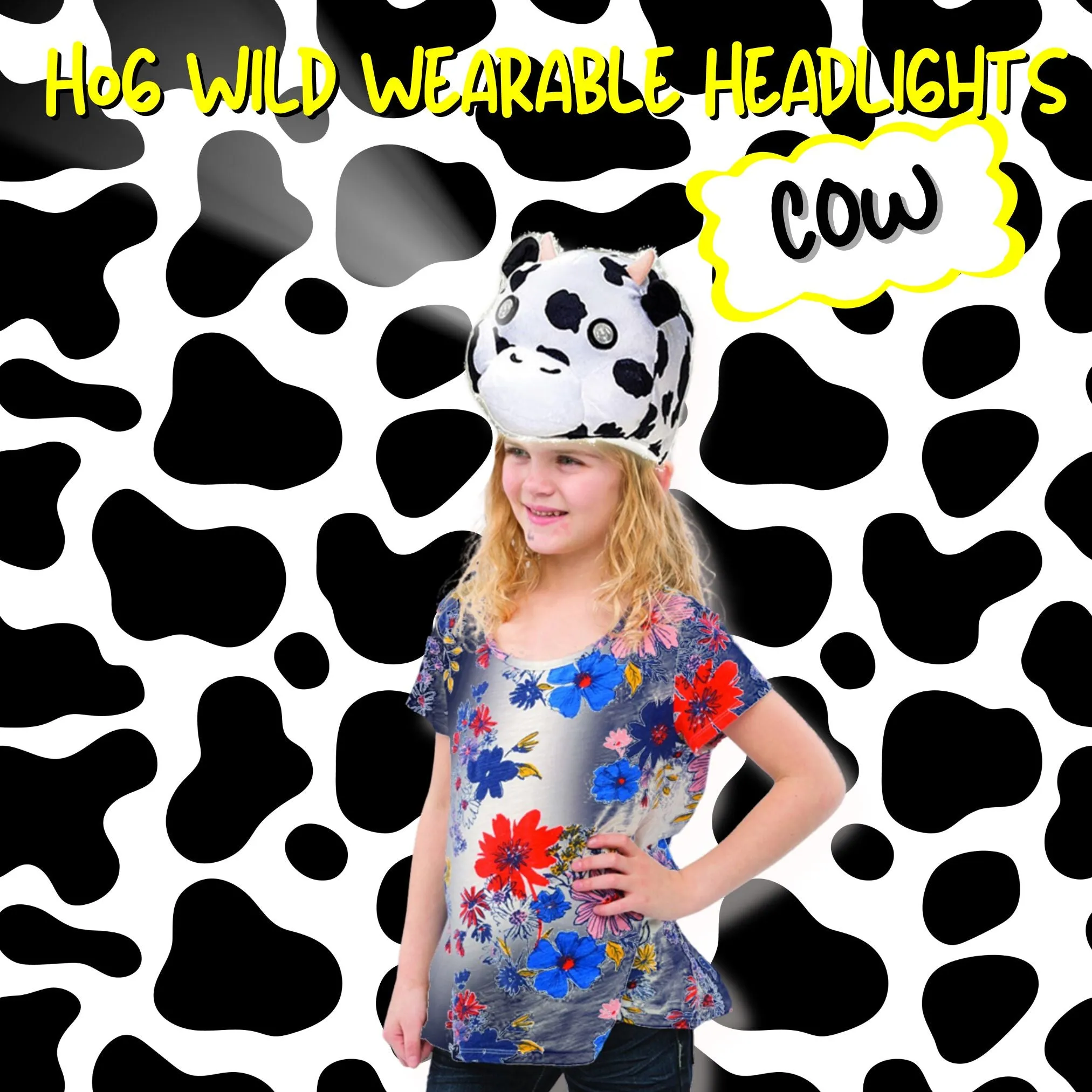 Hog Wild Soft, Cuddly and Wearable Headlights (Cow)