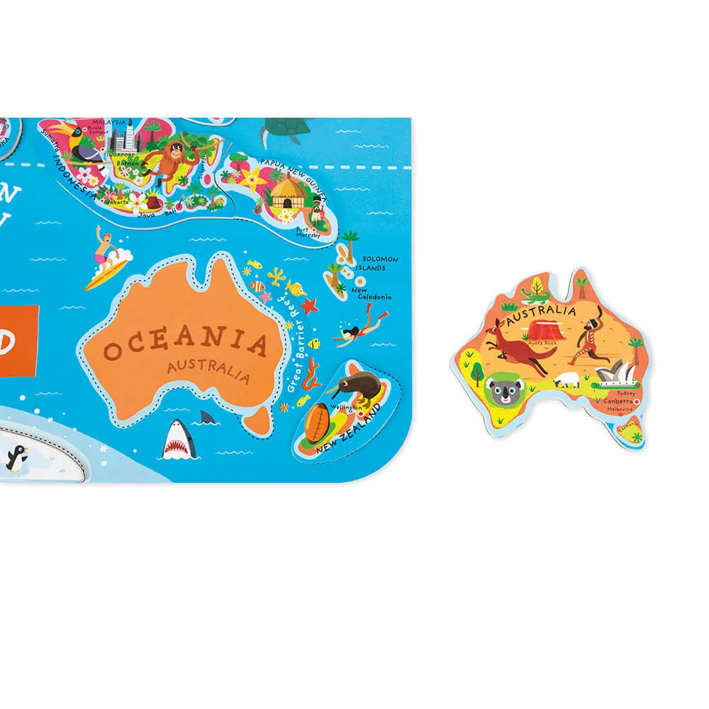 Janod Magnetic World Puzzle