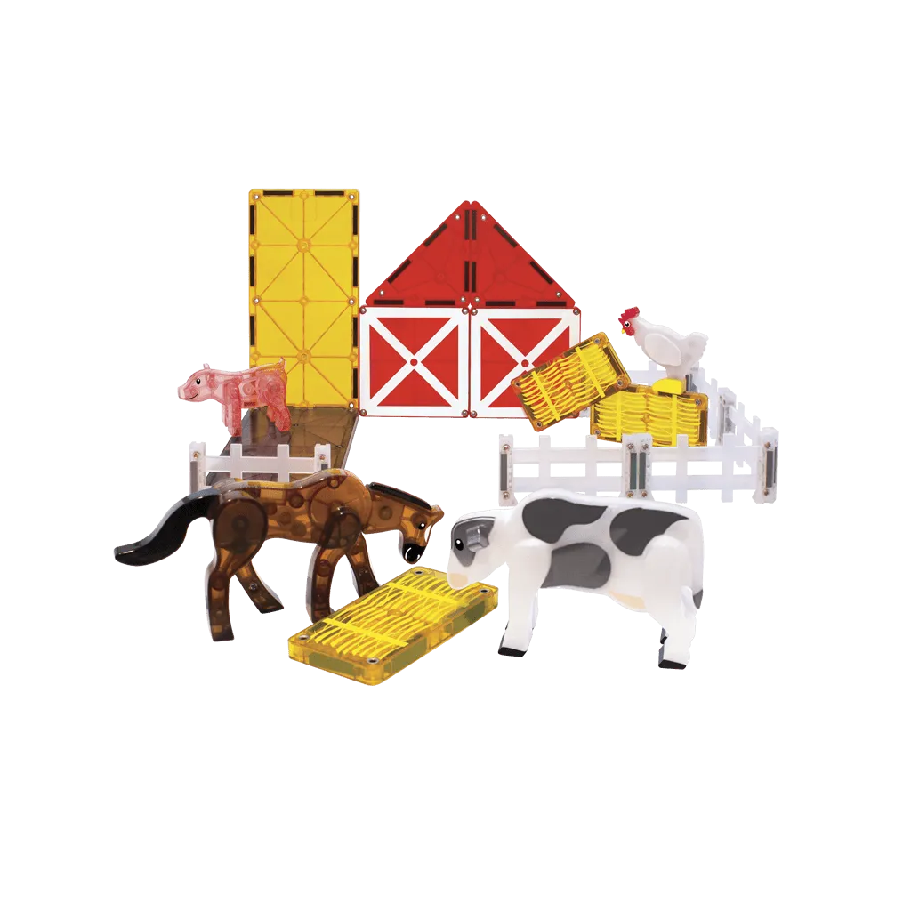 Magna Tiles Farm Animals 25 Piece Set - Magnetic Building Toys