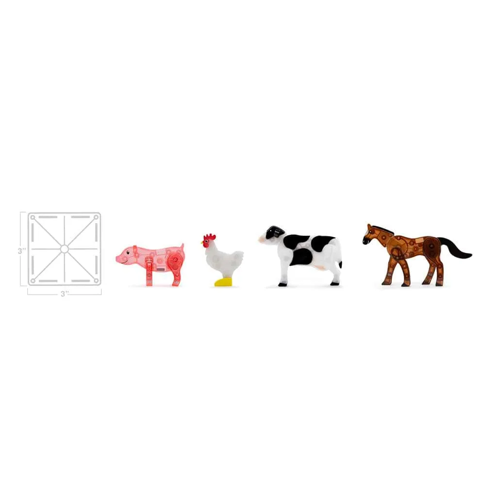 Magna Tiles Farm Animals 25 Piece Set - Magnetic Building Toys