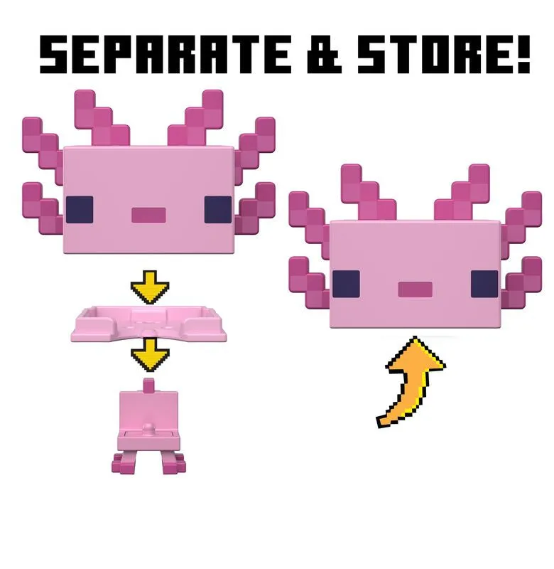 Minecraft Mob Head Minis Pink Axolotl Figure