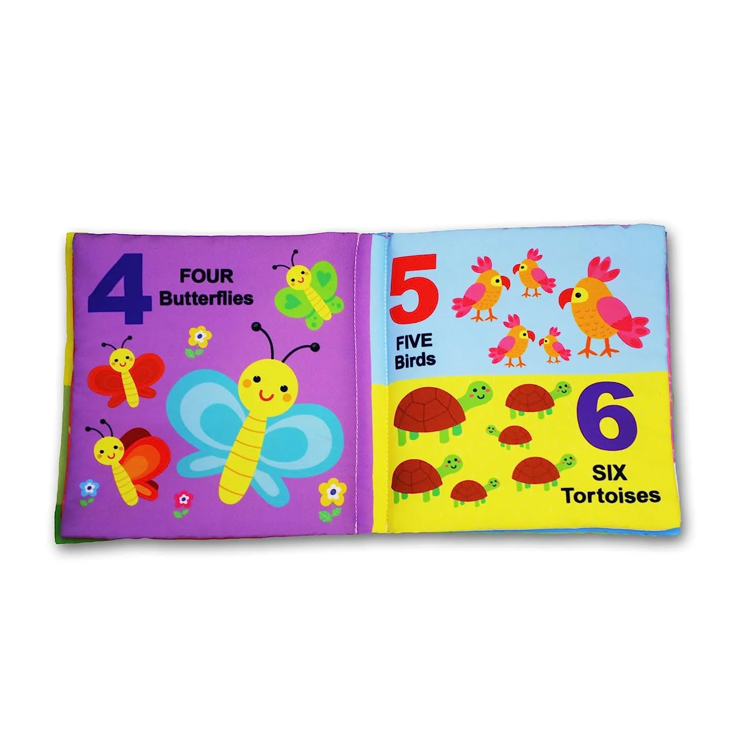 My First 123 Cloth Book with Squeaker and Crinkle Paper Cloth Books for Toddler Kids