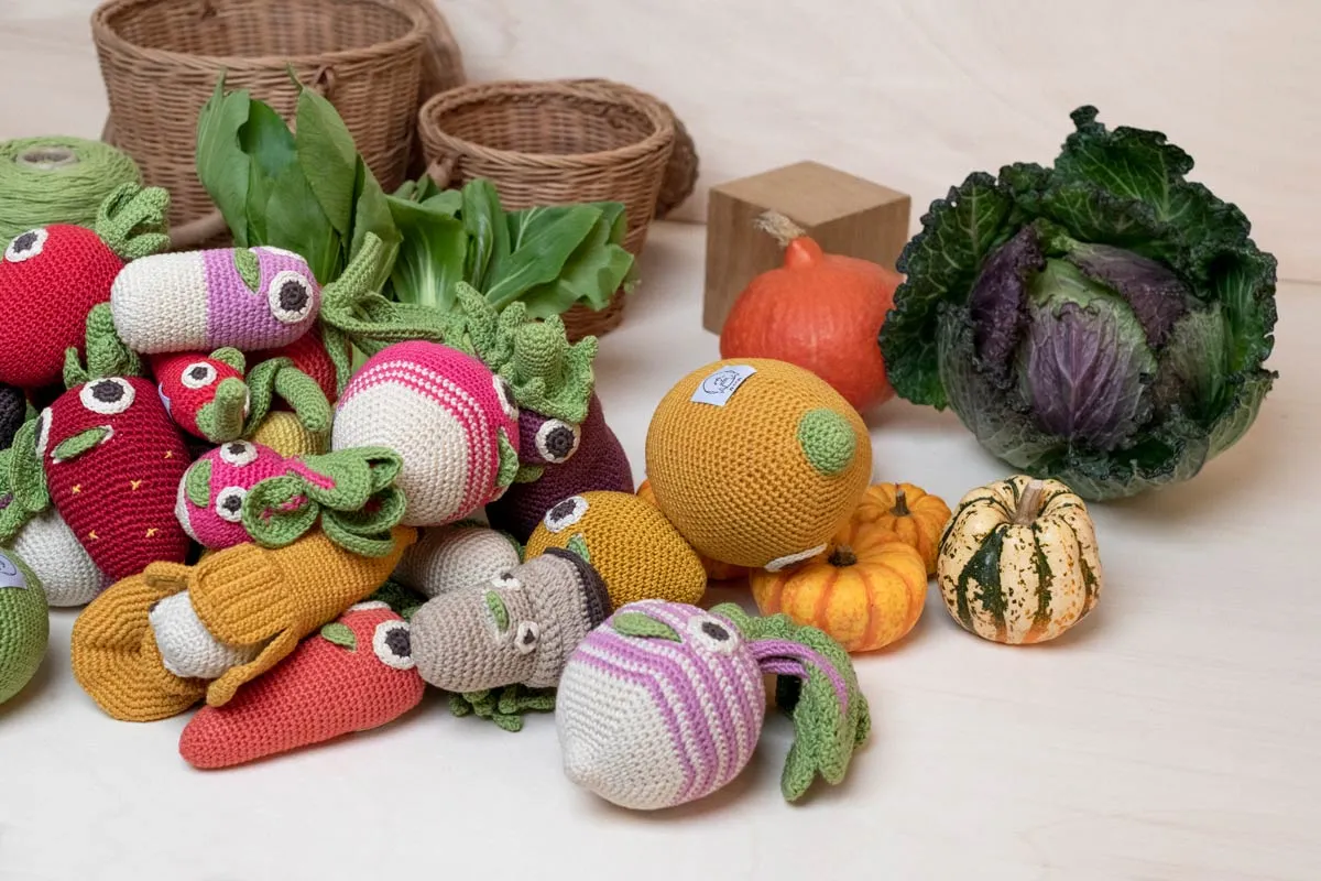 MyuM Strawberry Crochet Rattle Toy