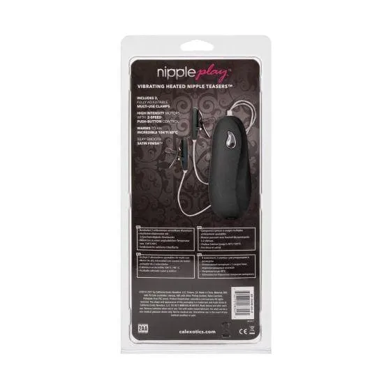 Nipple Teasers 2 Speed Vibrating & Heated Adjustable Nipple Clamps