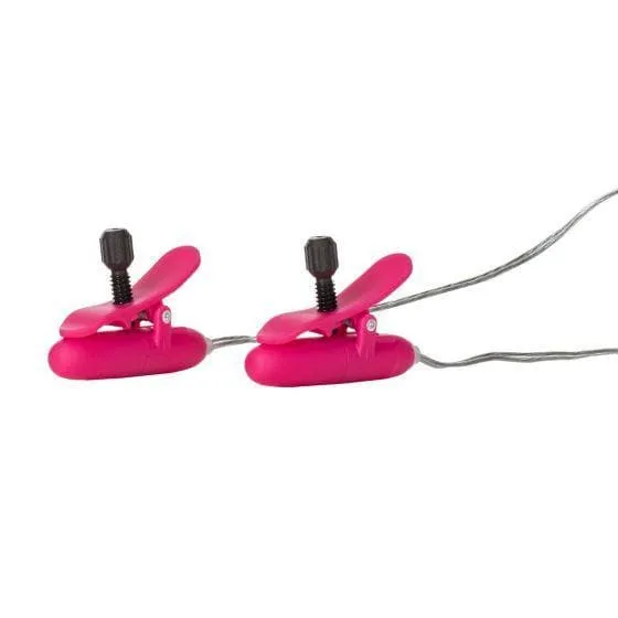Nipple Teasers 2 Speed Vibrating & Heated Adjustable Nipple Clamps