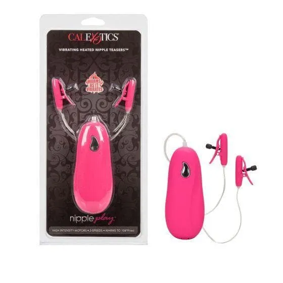 Nipple Teasers 2 Speed Vibrating & Heated Adjustable Nipple Clamps