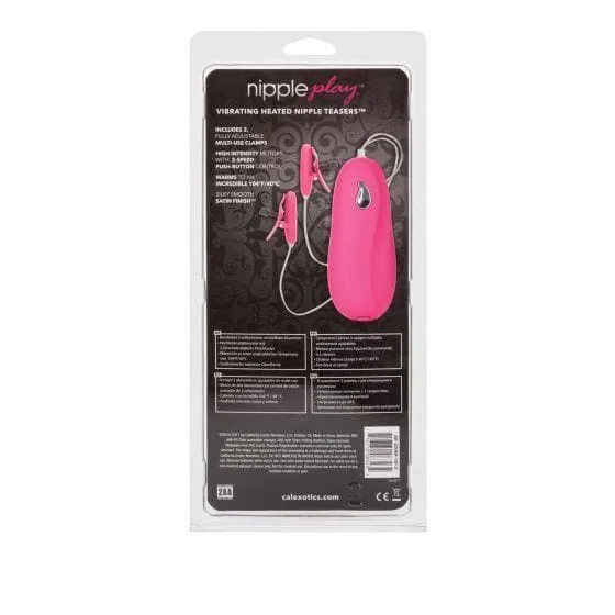 Nipple Teasers 2 Speed Vibrating & Heated Adjustable Nipple Clamps
