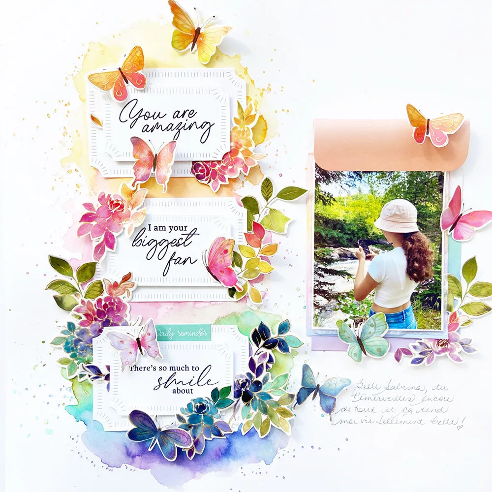 Pinkfresh Studio Clear Stamp Set 4"X12" Vines & Roses