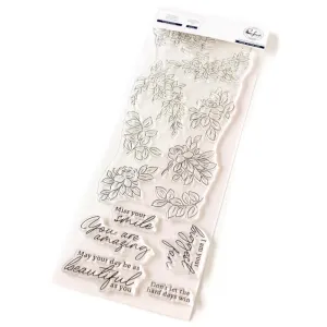 Pinkfresh Studio Clear Stamp Set 4"X12" Vines & Roses