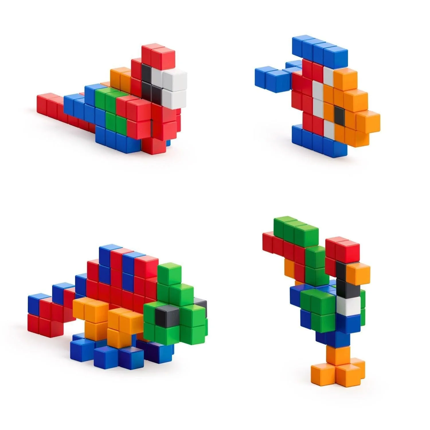 PIXIO Bright Animals - 90 Magnetic Blocks in 6 Colors   Free App