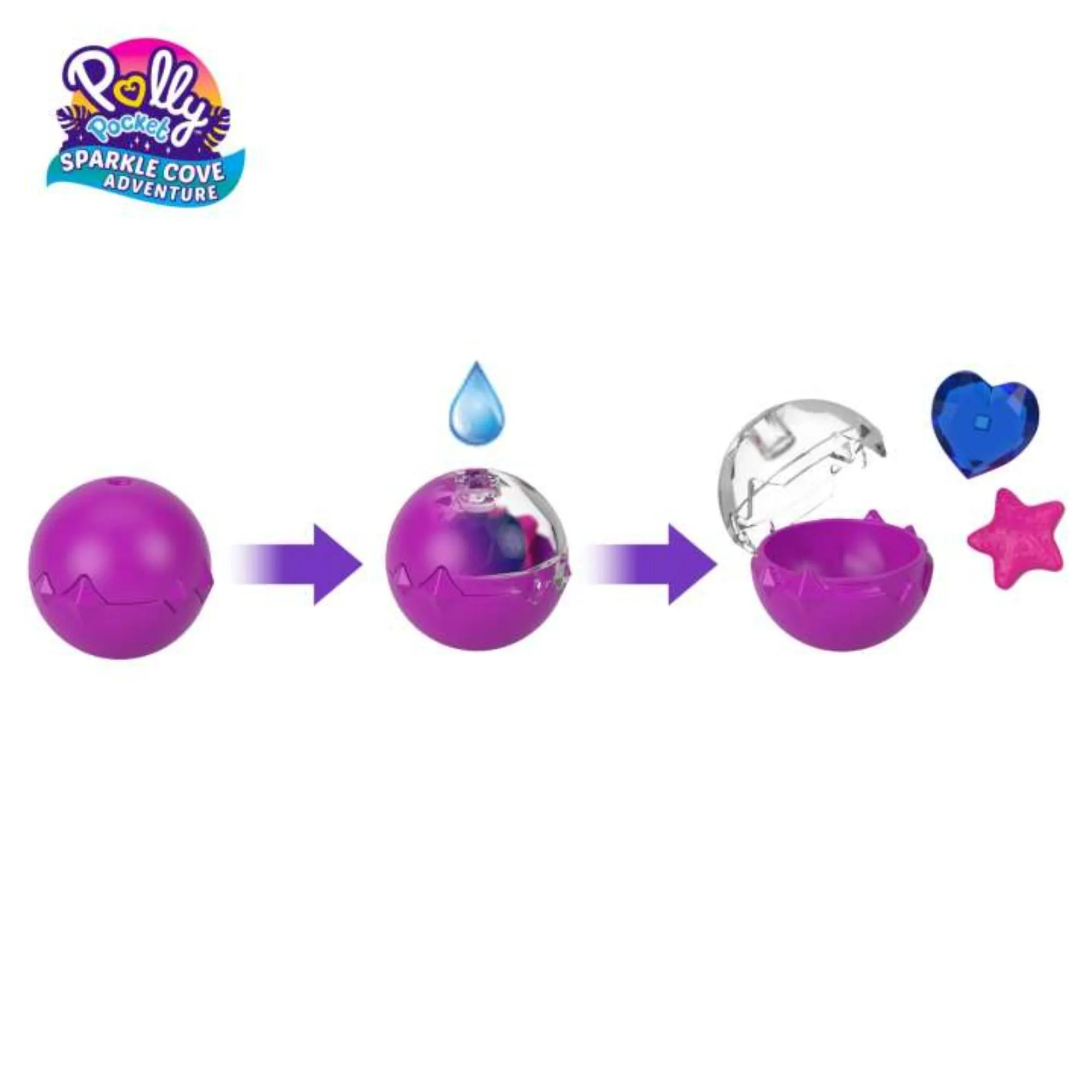 Polly Pocket Sparkle Cove Adventure Compact - Purple