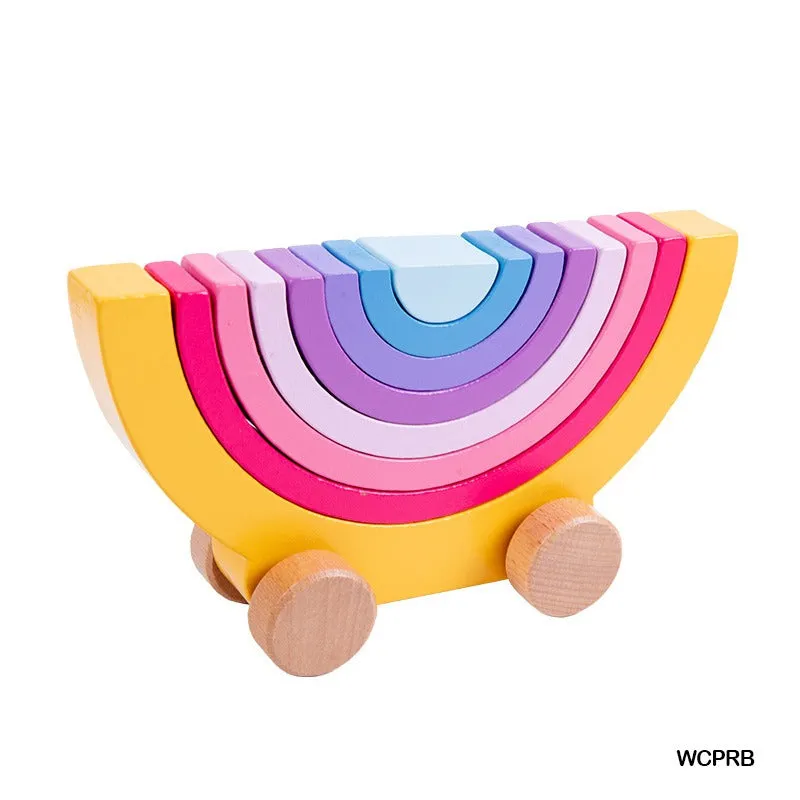 Rainbow Stacker: A Wooden Journey of Colors and Creativity