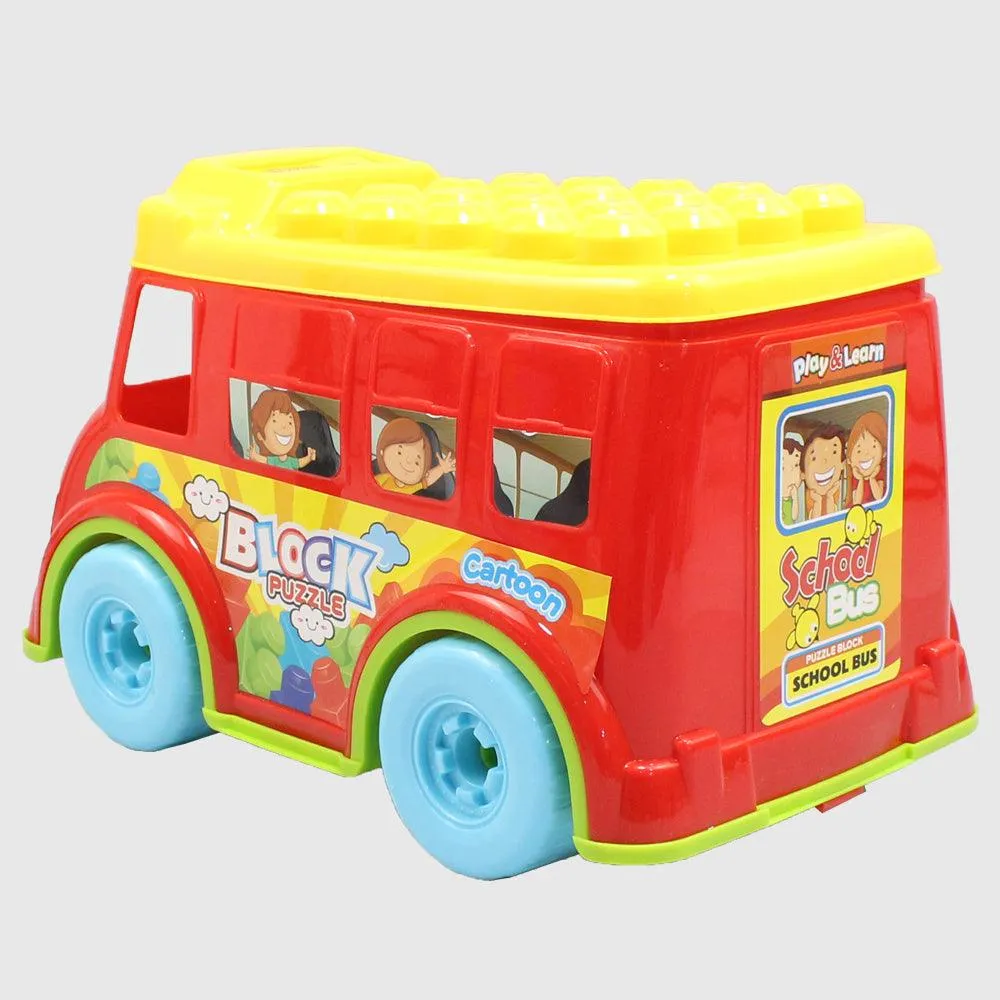 Smart Tree Plastic Train School Bus Puzzle Blocks