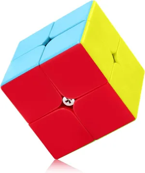 Speed Cube: Roxenda Profession 2X2X2 Speed Cube - Fast Smooth Turning - Solid Durable & Stickerless Frosted, Best 3D Puzzle Magic Toy - Turns Quicker than Original