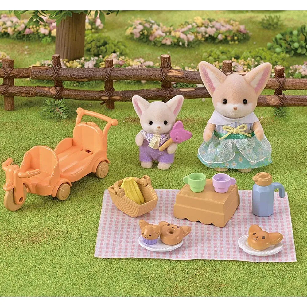 Sylvanian Families Sunny Picnic Set Fennec Fox Sister & Baby - 5698