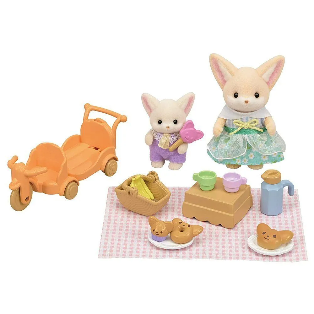 Sylvanian Families Sunny Picnic Set Fennec Fox Sister & Baby - 5698