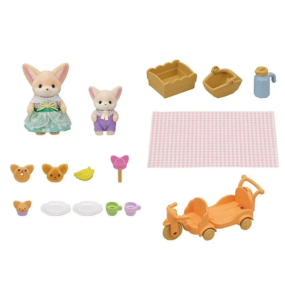 Sylvanian Families Sunny Picnic Set Fennec Fox Sister & Baby - 5698